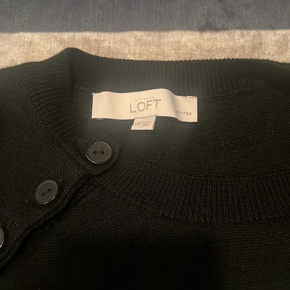 Ann Taylor Loft size XSP Black and White Striped Dress lightweight knit EUC - Picture 2 of 6